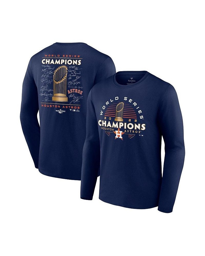 Men's Branded Navy Houston Astros 2022 World Series Champions Signature Roster Long Sleeve T-shirt $23.32 T-Shirts