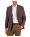 Men's Wool Classic-Fit Ultraflex Stretch Check Blazer Purple $76.50 Blazers