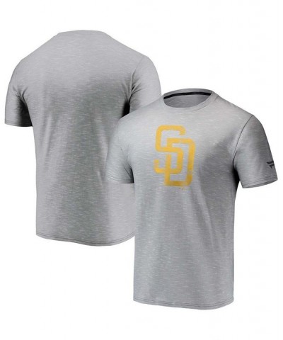 Men's Gray San Diego Padres Team Logo Space-Dye T-shirt $14.35 T-Shirts