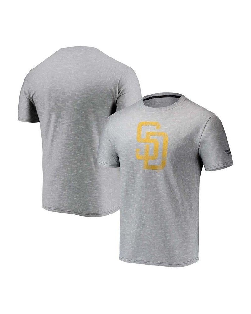 Men's Gray San Diego Padres Team Logo Space-Dye T-shirt $14.35 T-Shirts