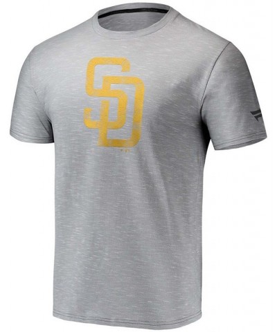 Men's Gray San Diego Padres Team Logo Space-Dye T-shirt $14.35 T-Shirts