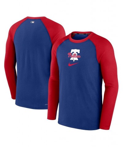 Men's Royal Philadelphia Phillies Authentic Collection Game Raglan Performance Long Sleeve T-shirt $29.90 T-Shirts