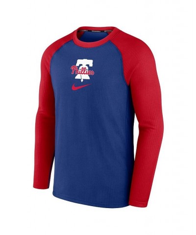 Men's Royal Philadelphia Phillies Authentic Collection Game Raglan Performance Long Sleeve T-shirt $29.90 T-Shirts