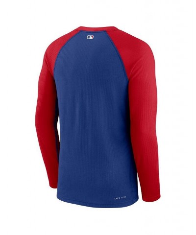 Men's Royal Philadelphia Phillies Authentic Collection Game Raglan Performance Long Sleeve T-shirt $29.90 T-Shirts