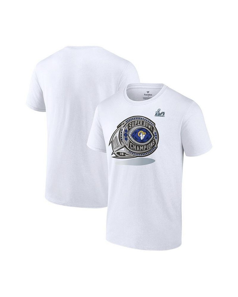 Men's Branded White Los Angeles Rams Super Bowl LVI Champions Big and Tall Ring T-shirt $19.32 T-Shirts