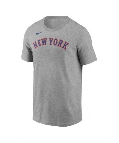 Men's Javier Baiez Heathered Gray New York Mets Name Number T-shirt $27.99 T-Shirts