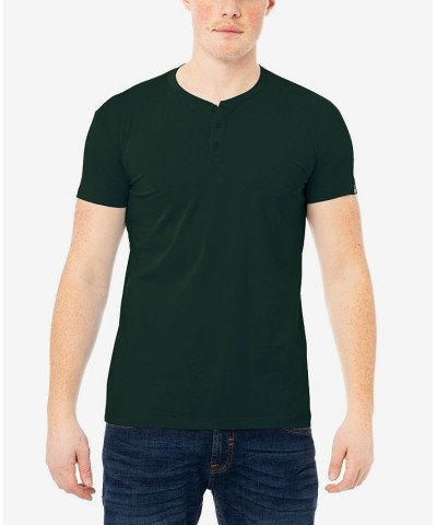 Men's Basic Henley Neck Short Sleeve T-shirt PD06 $17.39 T-Shirts