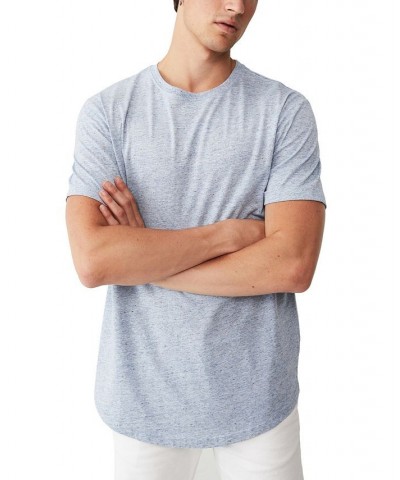 Men's Scooped Hem T-shirt Blue $10.00 T-Shirts