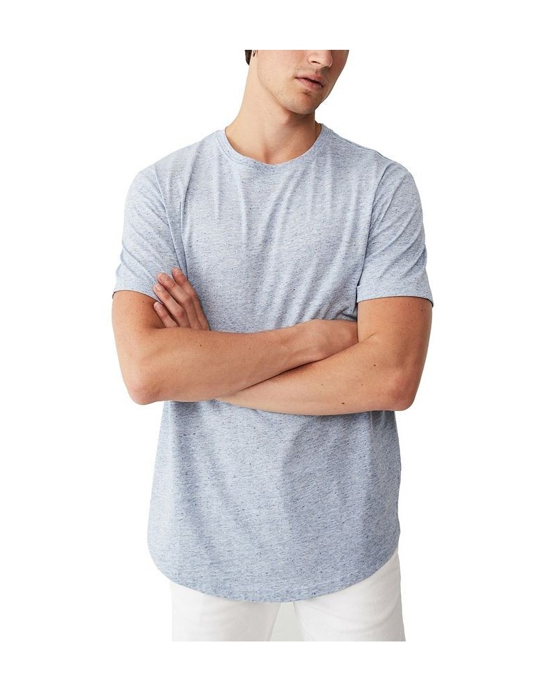 Men's Scooped Hem T-shirt Blue $10.00 T-Shirts