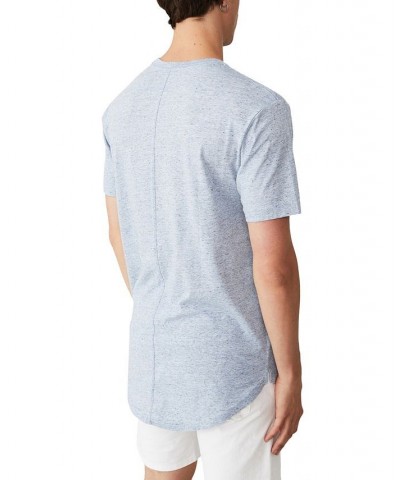 Men's Scooped Hem T-shirt Blue $10.00 T-Shirts