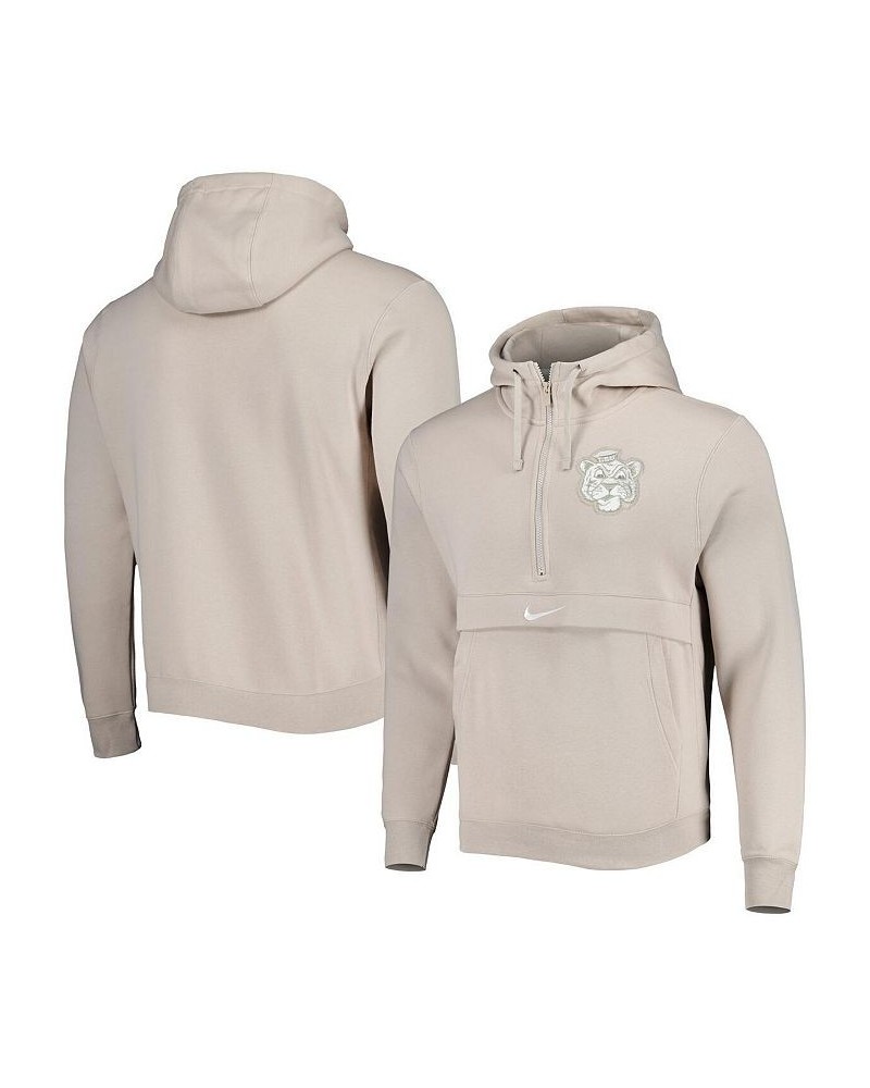 Men's Cream LSU Tigers Club Half-Zip Hoodie $39.00 Sweatshirt