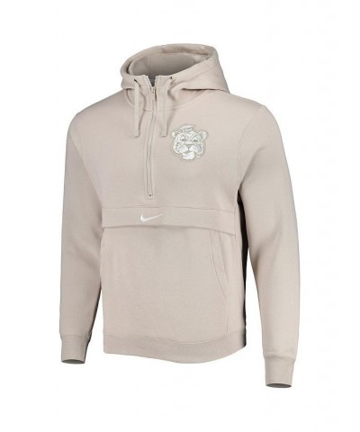 Men's Cream LSU Tigers Club Half-Zip Hoodie $39.00 Sweatshirt