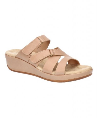 Women's Koda Wedge Sandals Tan/Beige $33.60 Shoes