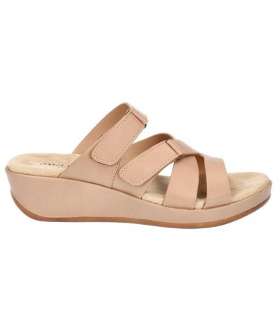 Women's Koda Wedge Sandals Tan/Beige $33.60 Shoes