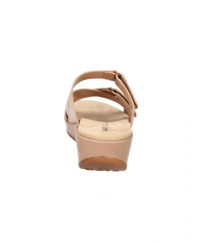 Women's Koda Wedge Sandals Tan/Beige $33.60 Shoes