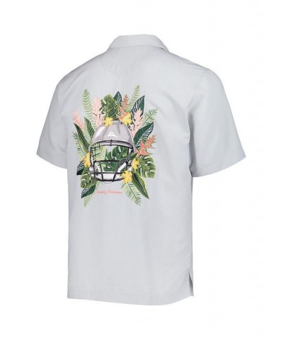 Men's Gray Las Vegas Raiders Coconut Point Frondly Fan Camp IslandZone Button-Up Shirt $42.90 Shirts