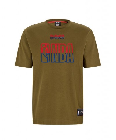 BOSS x NBA Men's Crew Neck T-shirt Green $39.20 T-Shirts