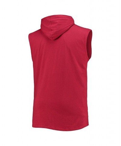 Men's Red Tampa Bay Buccaneers Big and Tall Muscle Sleeveless Pullover Hoodie $22.50 T-Shirts