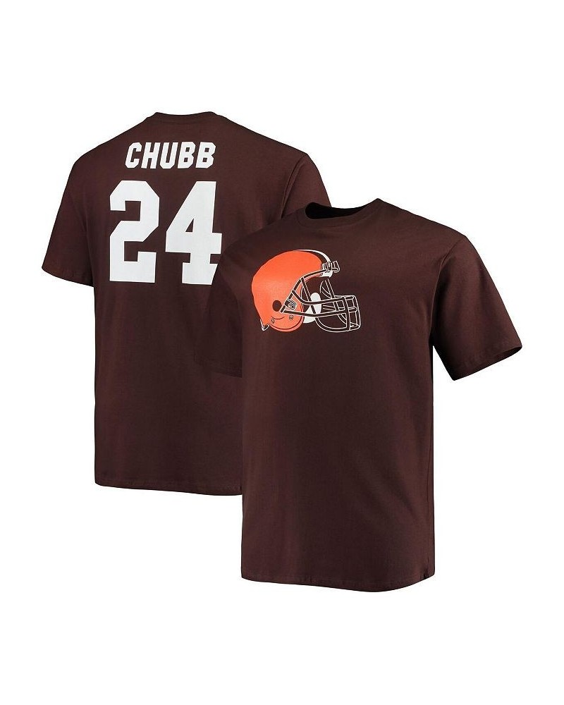 Men's Nick Chubb Brown Cleveland Browns Big & Tall Player Name and Number T-shirt $17.22 T-Shirts