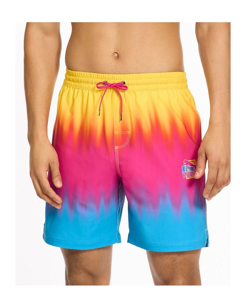 Men's 7" Tie-Dye Swim Shorts Pink $23.74 Swimsuits