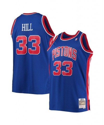 Men's Grant Hill Blue Detroit Pistons Big and Tall Hardwood Classics Swingman Jersey $64.50 Jersey