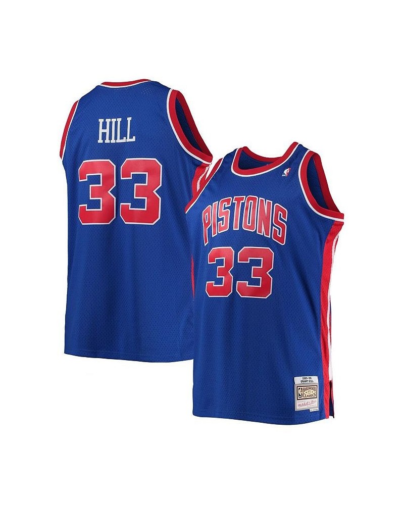 Men's Grant Hill Blue Detroit Pistons Big and Tall Hardwood Classics Swingman Jersey $64.50 Jersey