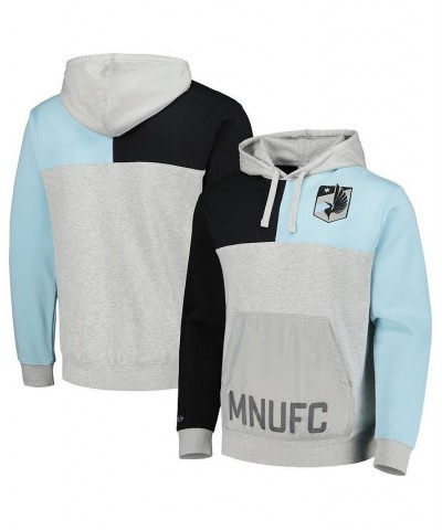 Men's Heather Gray Minnesota United FC Tie Breaker Pullover Hoodie $51.70 Sweatshirt