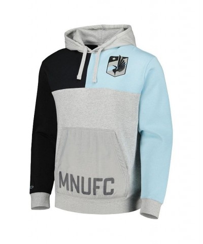 Men's Heather Gray Minnesota United FC Tie Breaker Pullover Hoodie $51.70 Sweatshirt