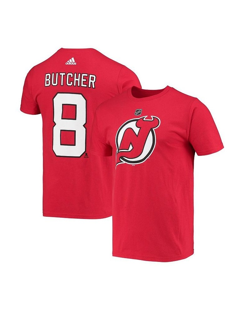 Men's Will Butcher Red New Jersey Devils Name and Number T-shirt $16.92 T-Shirts