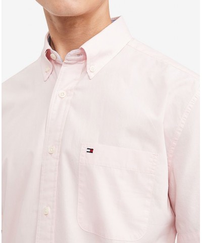 Men's Maxwell Classic Fit Short Sleeve Shirt Pink $25.08 Shirts