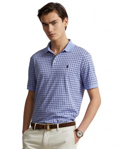 Men's Classic-Fit Soft Cotton Polo Shirt Blue $63.45 Polo Shirts