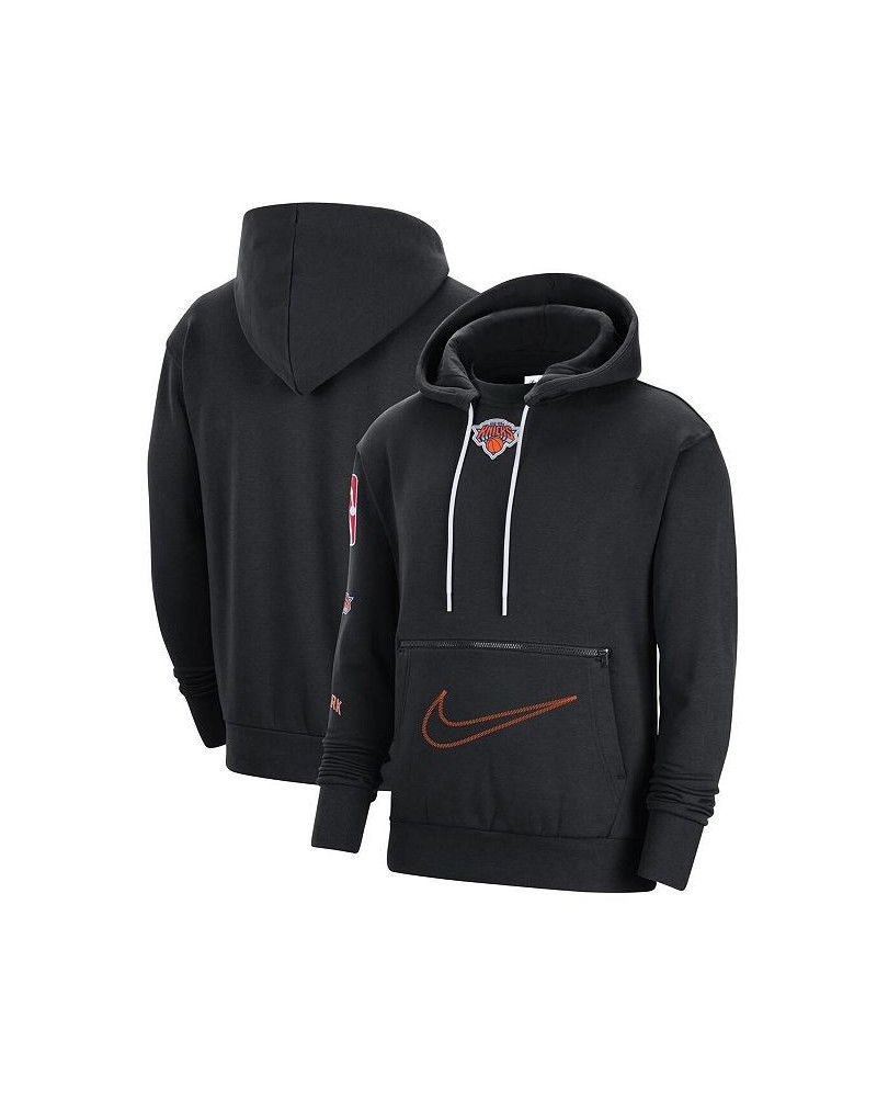 Men's Black New York Knicks 2022/23 City Edition Courtside Heavyweight Fleece Pullover Hoodie $38.07 Sweatshirt