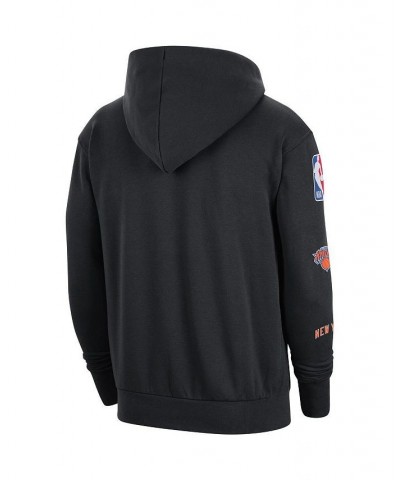 Men's Black New York Knicks 2022/23 City Edition Courtside Heavyweight Fleece Pullover Hoodie $38.07 Sweatshirt