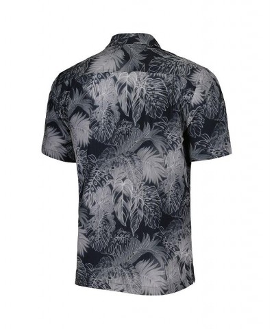 Men's Black Philadelphia Eagles Big and Tall Bahama Coast Luminescent Fronds Camp IslandZone Button-Up Shirt $42.16 Shirts