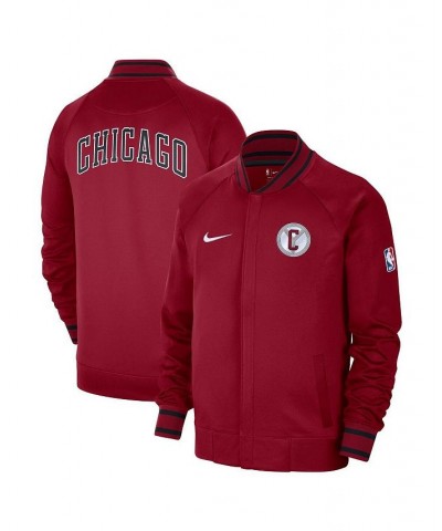 Men's Red, White Chicago Bulls 2022/23 City Edition Showtime Thermaflex Full-Zip Jacket $75.25 Jackets