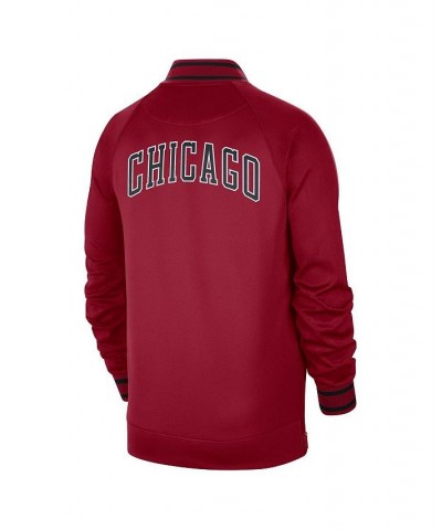 Men's Red, White Chicago Bulls 2022/23 City Edition Showtime Thermaflex Full-Zip Jacket $75.25 Jackets