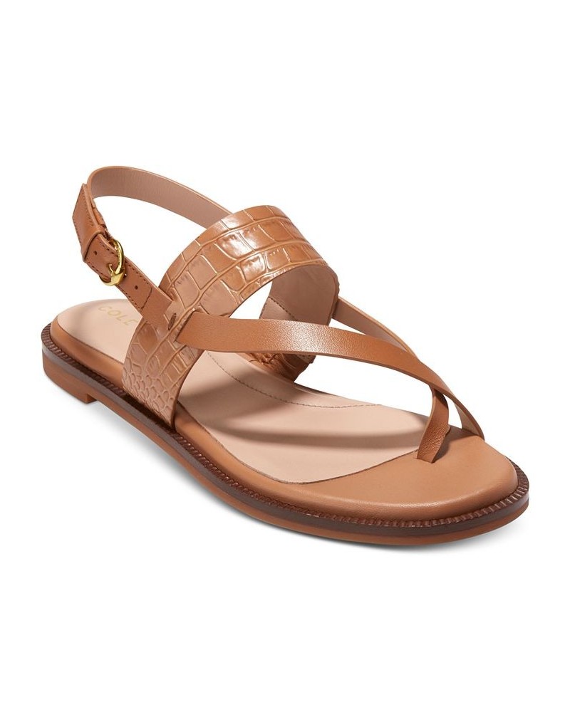 Women's Anica Lux Slingback Sandals Brown $58.50 Shoes