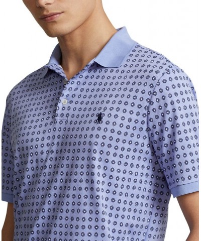 Men's Classic-Fit Soft Cotton Polo Shirt Blue $63.45 Polo Shirts