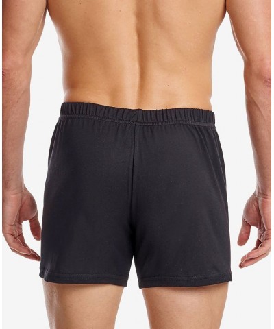 Men's Premium Cotton Knit Boxers, Pack of 2 Black $28.03 Underwear