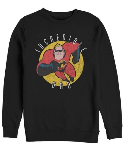 Disney Pixar Men's Incredibles Incredible Dad, Crewneck Fleece Black $22.00 Sweatshirt