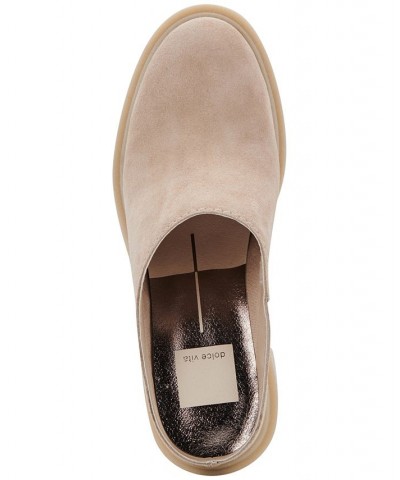 Women's Carry Slip-On Platform Mules Tan/Beige $33.48 Shoes