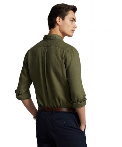 Men's Classic Fit Linen Shirt PD07 $22.02 Shirts