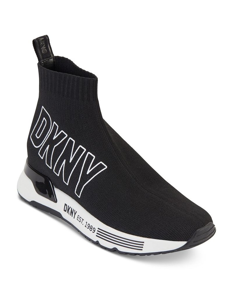 Women's Nona Sock Sneakers Black $71.52 Shoes