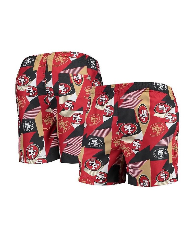 Men's Scarlet and Gold San Francisco 49ers Geo Print Swim Trunks $29.40 Swimsuits