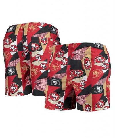 Men's Scarlet and Gold San Francisco 49ers Geo Print Swim Trunks $29.40 Swimsuits