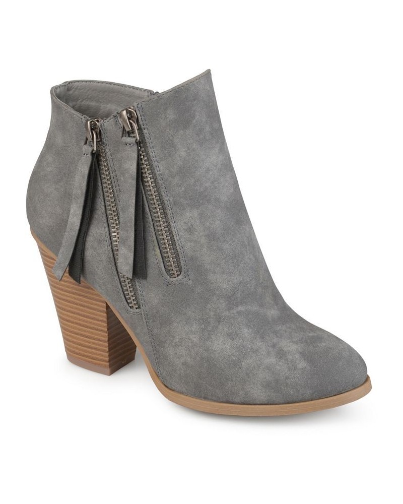 Women's Vally Zipper Bootie Gray $37.40 Shoes