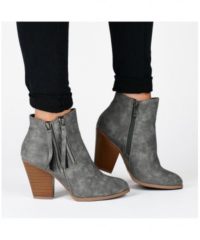 Women's Vally Zipper Bootie Gray $37.40 Shoes