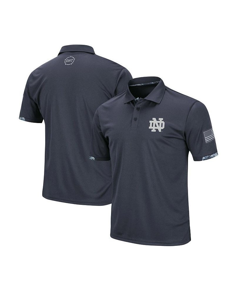 Men's Charcoal Notre Dame Fighting Irish OHT Military-Inspired Appreciation Digital Camo Polo Shirt $25.85 Polo Shirts