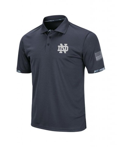 Men's Charcoal Notre Dame Fighting Irish OHT Military-Inspired Appreciation Digital Camo Polo Shirt $25.85 Polo Shirts