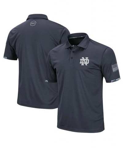 Men's Charcoal Notre Dame Fighting Irish OHT Military-Inspired Appreciation Digital Camo Polo Shirt $25.85 Polo Shirts